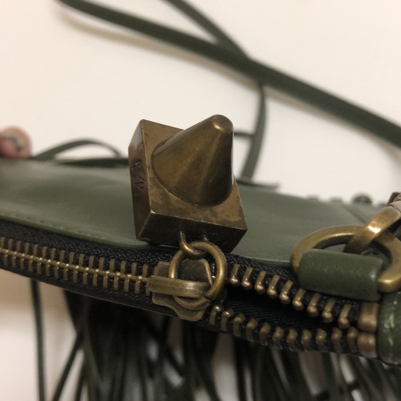 Emmaline Kuo green leather crossbody/clutch - Picture 15 of 16